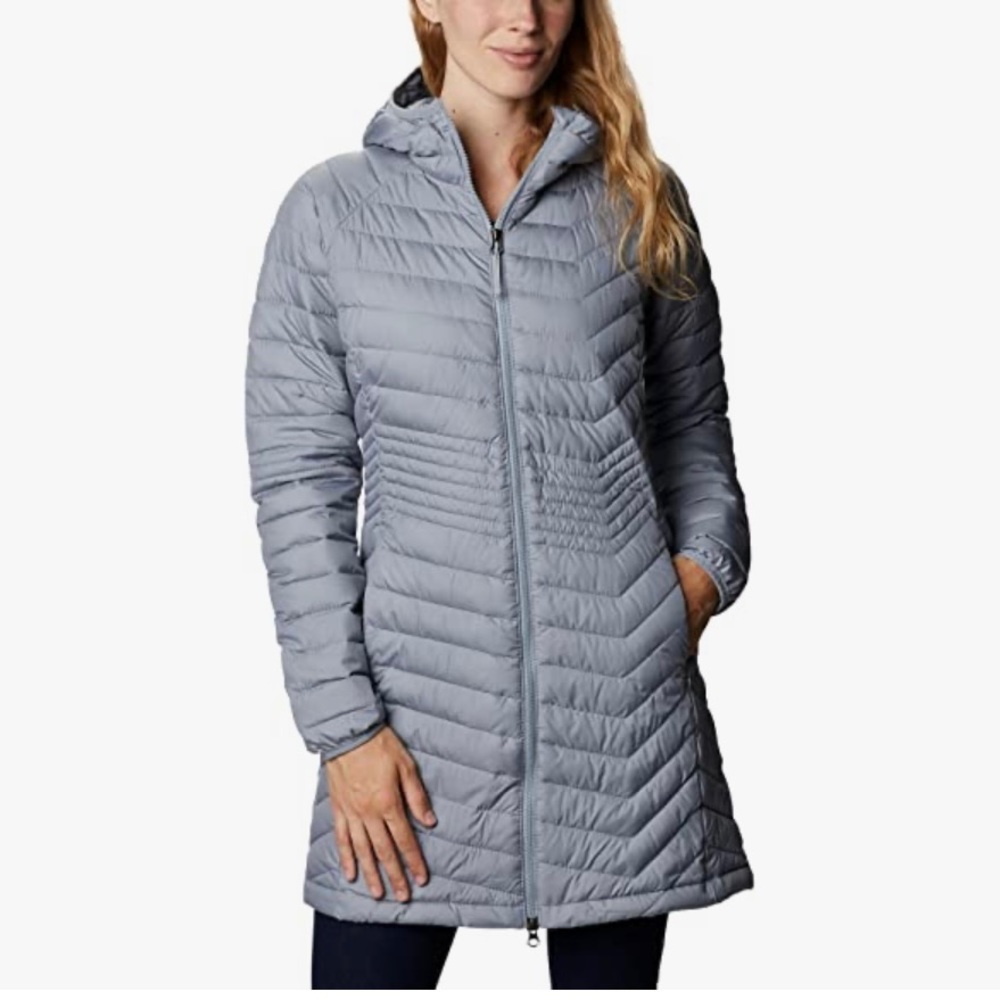 Columbia Women's Powder Lite Mid Jacket, Tradewinds Grey, X-Large worn once